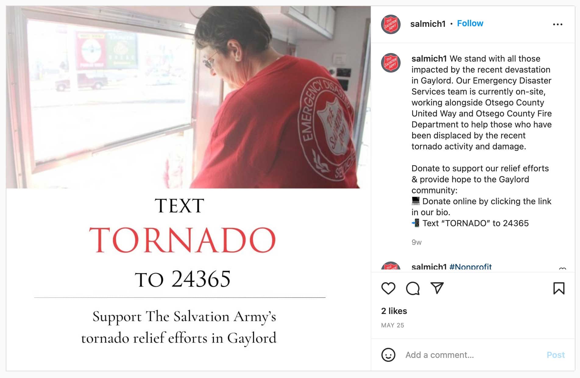 Text Tornado to 