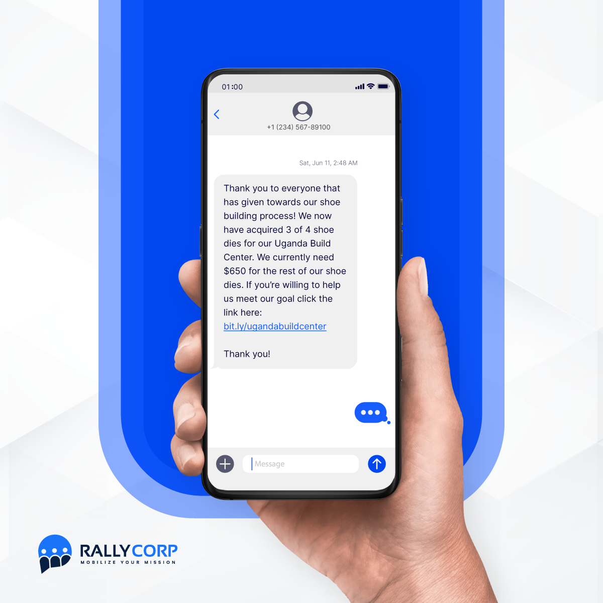 Text from My360Project giving an update and an additional ask.