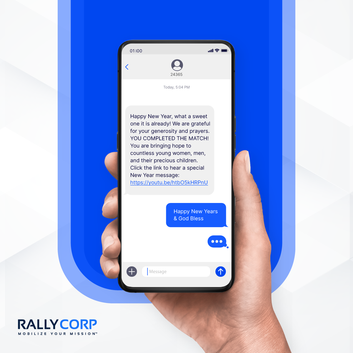 New Year text message example from Anchor Point.