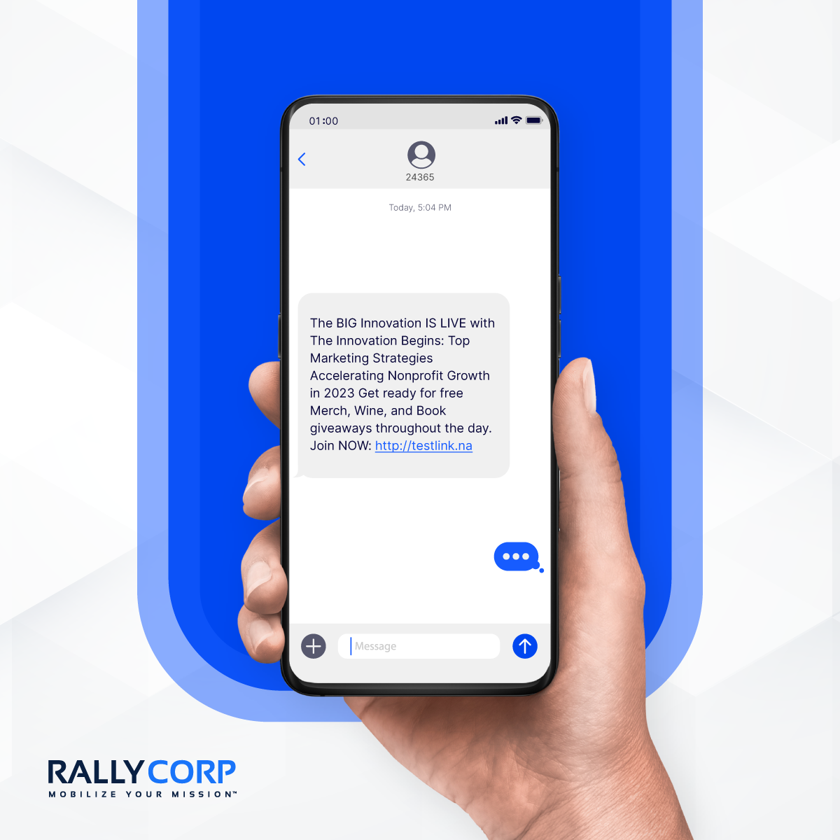 Text message sent during the event.