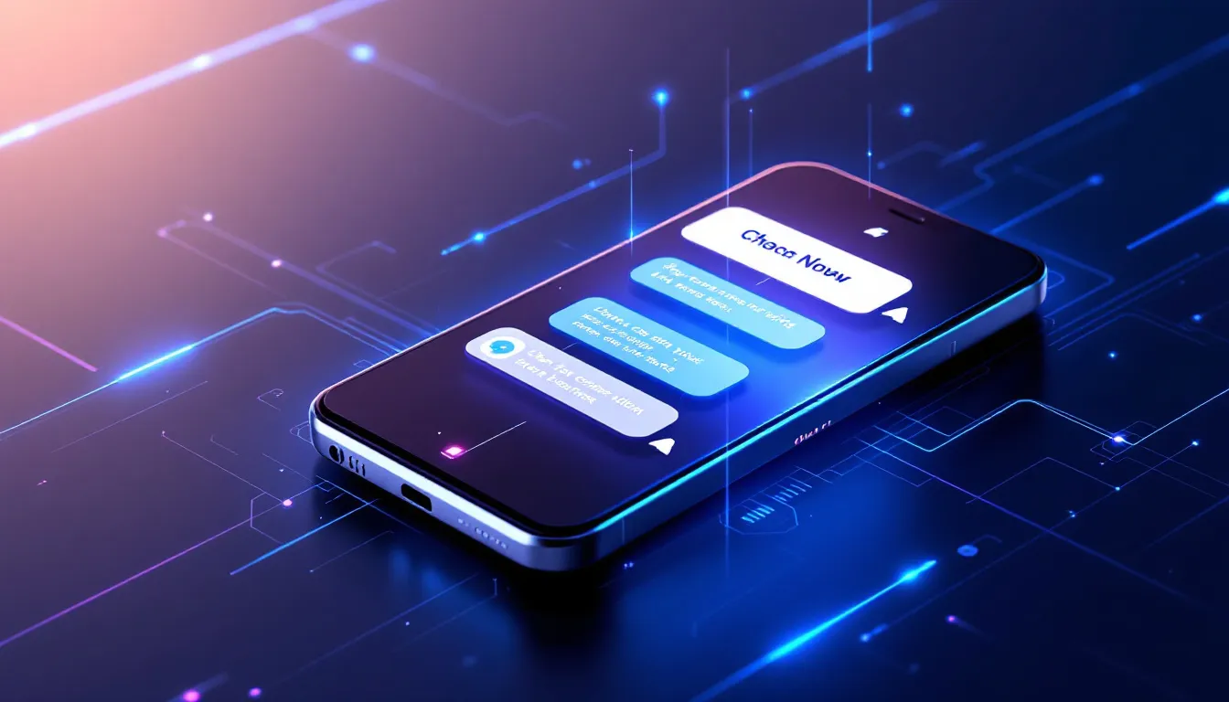 An illustration showing a smartphone displaying text messages, representing smart texting.